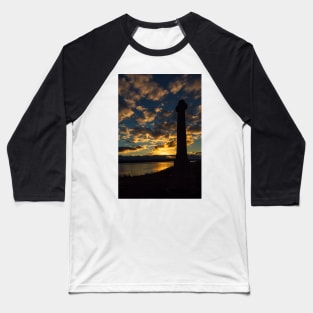 Lindisfarne Memorial Cross At Sunset Baseball T-Shirt